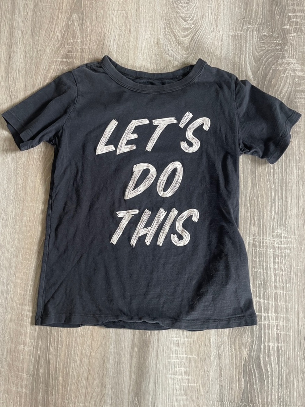 Kids Black Graphic Tee "LET'S DO THIS" - Unbranded
